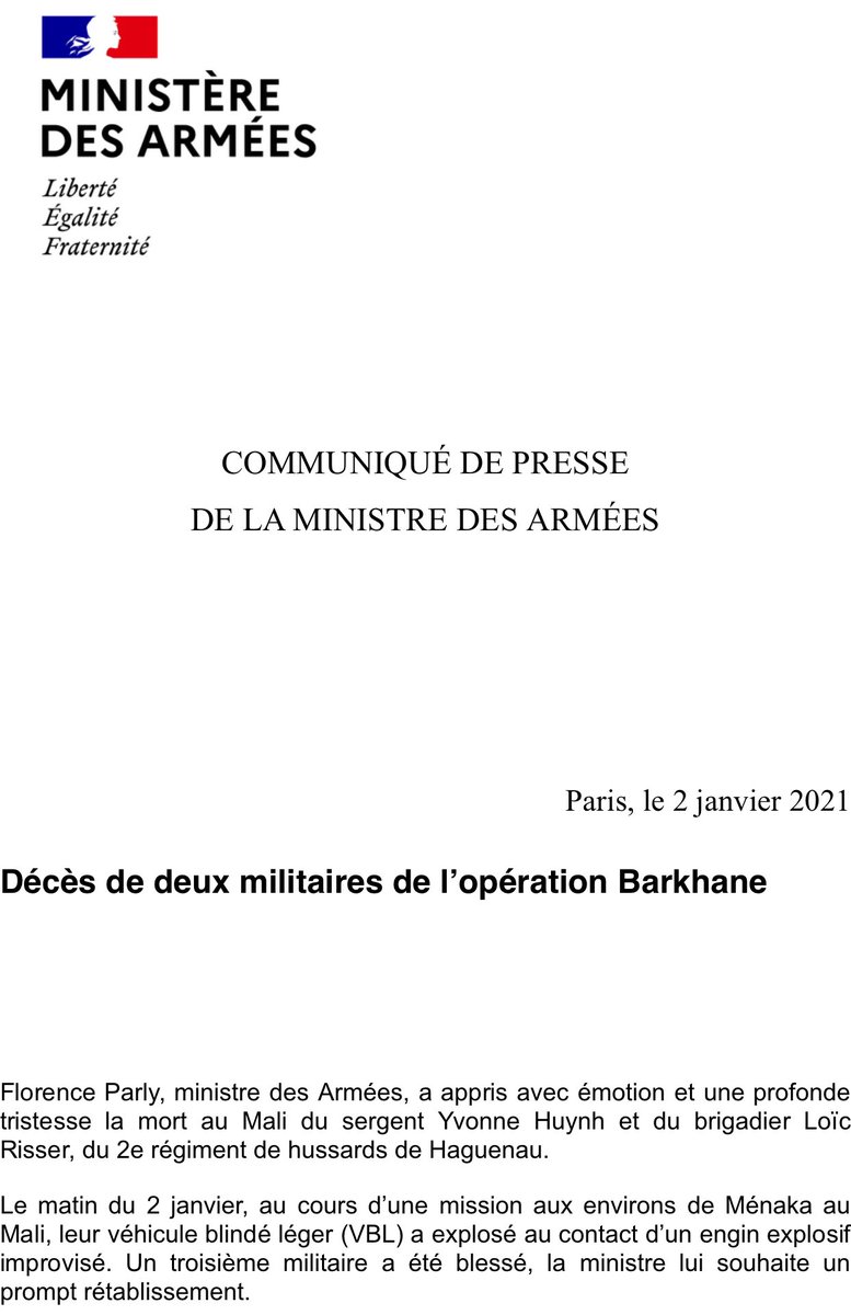 Ministère des Armées et des Anciens combattants tweet media