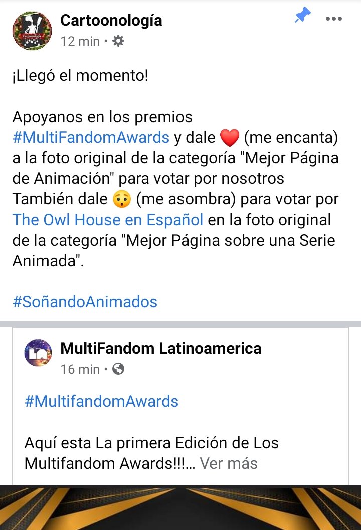 cartoonologia's tweet photo. ¡Llegó el momento!
Apoyanos en los premios #MultiFandomAwards y dale ❤️ (me encanta) a la foto original de la categoría "Mejor Página de Animación" para votar por nosotros
https://t.co/IVwdnTplwR
#SoñandoAnimados https://t.co/kLHKX8kJfV