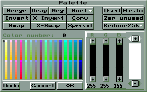 guesthead's tweet photo. #grafx2 palette that works fine for reziprocals https://t.co/CLj1iAXxge