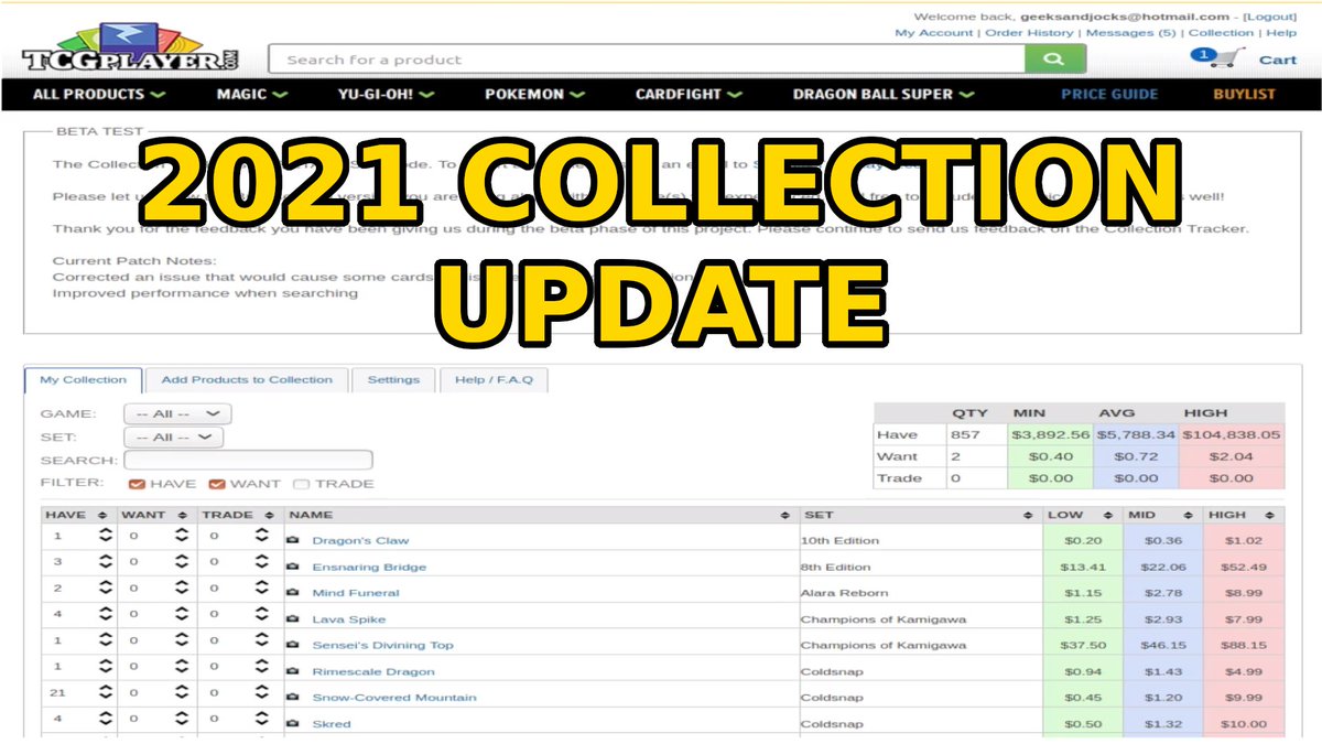 How Are Your Collections Doing on 2021? 
youtu.be/y439WPygSPY