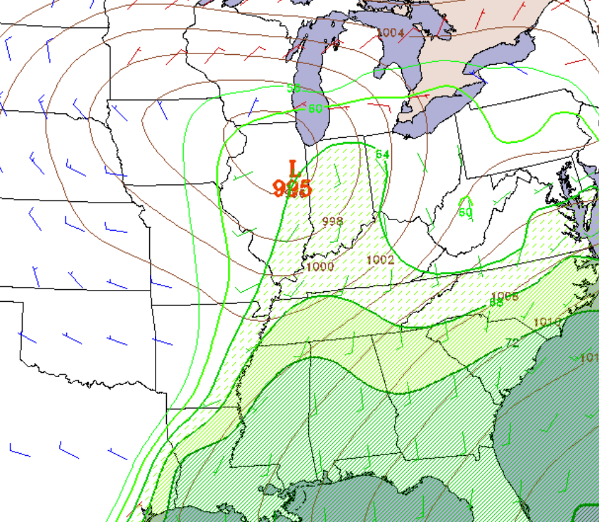 Another unique Dixie tornado setup I've recently come across was the May 1, 1953 Tornado Outbreak in Alabama. An unusually thick, Plains-type CAPE profile favored very efficient updrafts, along with sufficient wind shear for a very significant tornado threat.