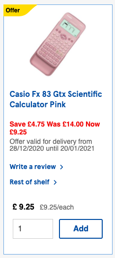 tesco casio