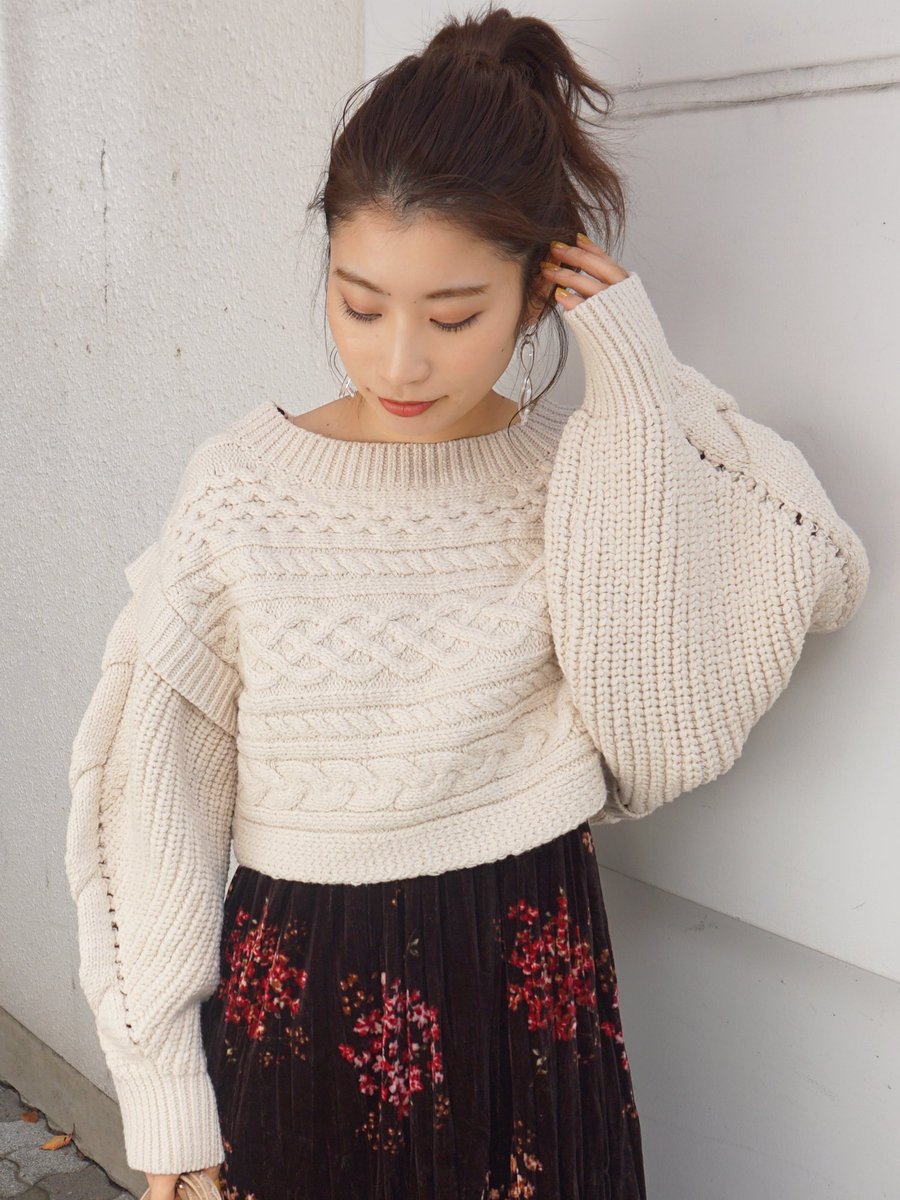 Mercuryduo広島パルコ店 初売り人気アイテム ケーブルクロップドニット 7 700円 3 850円 50 Off Dcコラボ のロンtとセットでよく売れます 2buy10 でおとく Mercurduo広島parco店 Mercuryduo Parco Hiroshima T Co Xxeufvjugy