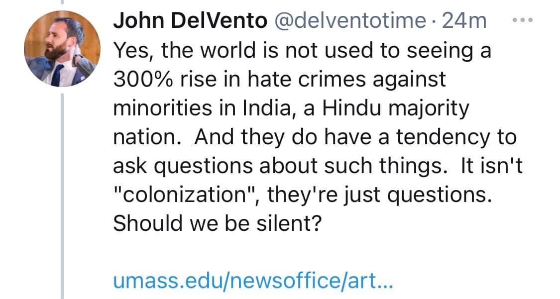 Let's talk about data. Because folks like John keep spewing "data" about the persecution non-Hindus, women, and demographic minorities in India face whenever Hindus talk about Hindu oppression. (1/n)