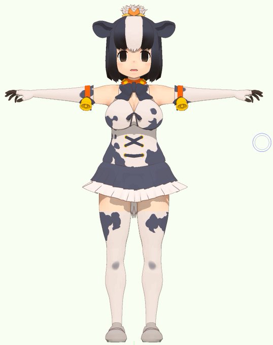 ホルスタインさんの大体の形がとれたけど
なつき度アップの際に大き目の画面でみたら
けもの耳ギザギザだったんで後で手直し

ZブラシでのUV展開どうしたもんか
もうちょい調べねば

#けものフレンズ 