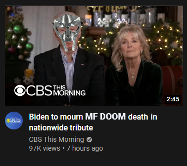 msarge's tweet image. RIP @MFDOOM