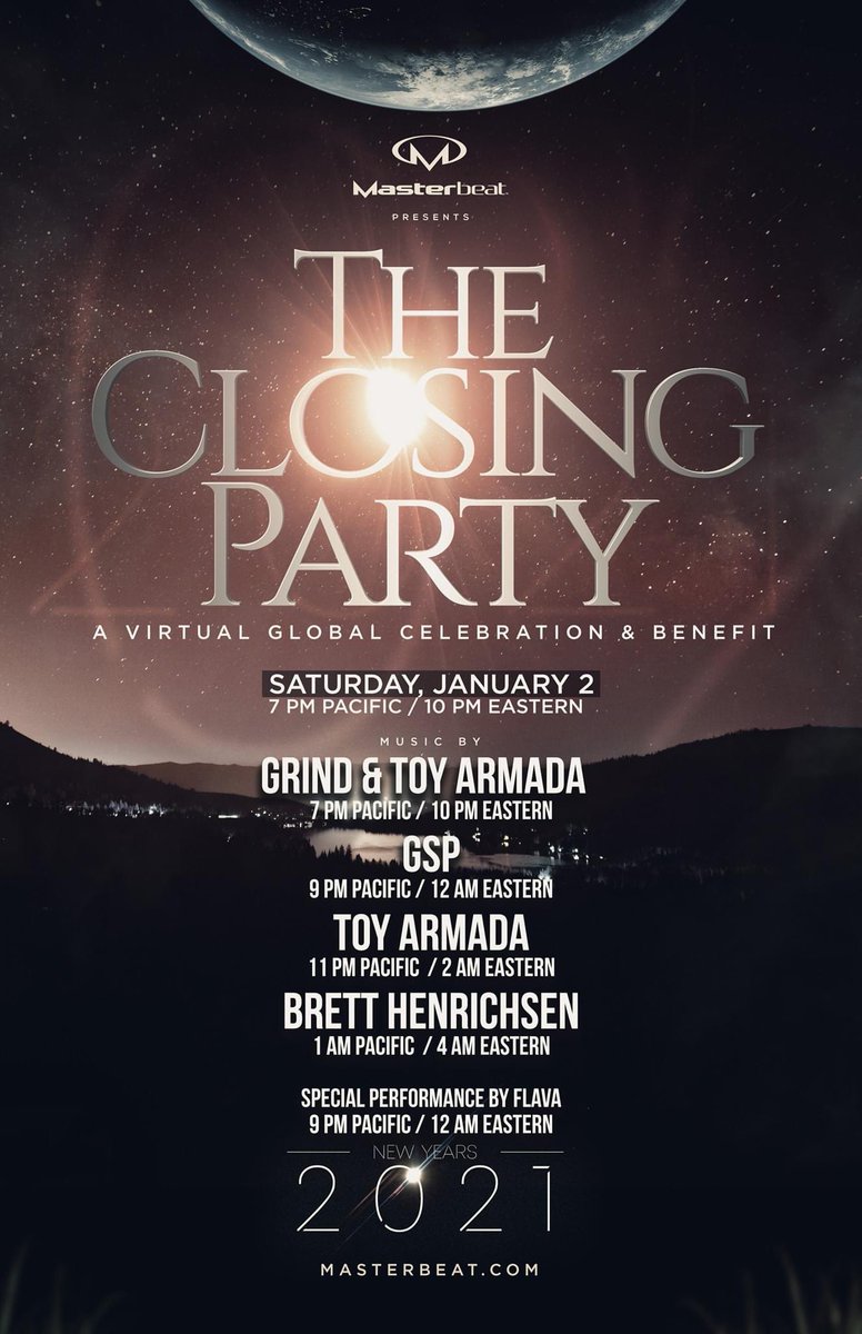 Time slots for tonight’s <a href="/masterbeat/">masterbeat</a> closing party! Cheers!🥂🍾✨
