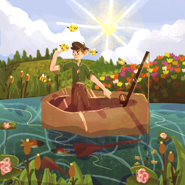 4stur's tweet photo. Tubboat, Tubbo in a Boat!! 
inspired by his youtooz :))

#tubbofanart #youtooz https://t.co/iUE1jkJ8pH