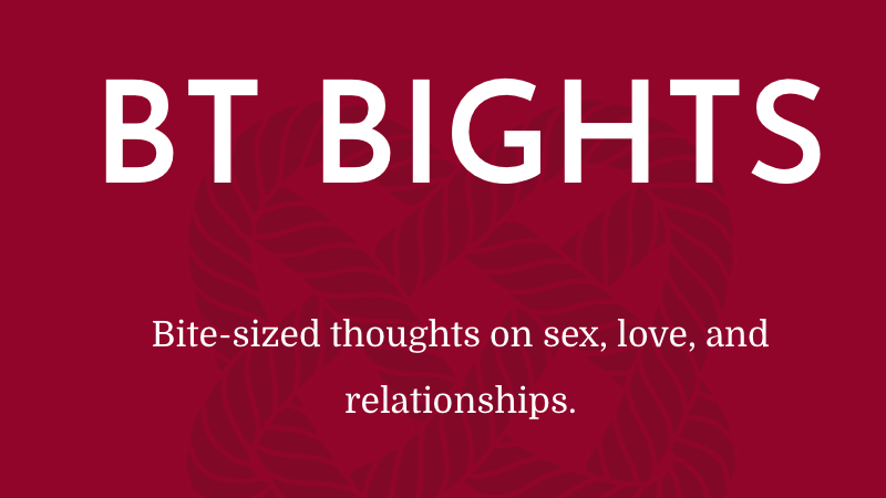 TogetherBound's tweet photo. In addition to our monthly BDSM articles, we're now writing BT Bights: Bite-sized thoughts on sex, love, and relationships.

https://t.co/bxXZd5lz92 https://t.co/ingFvOgtD5