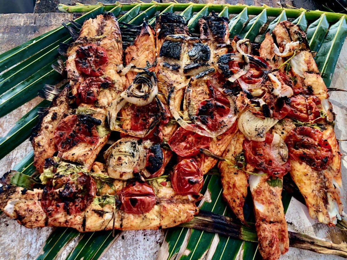 From catch of the day to fresh fish barbecue on the beach for our clients today...#islamujeres #mexico