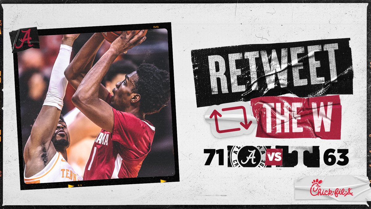 UA_Athletics's tweet image. Roll Tide Roll!🌊 @AlabamaMBB starts off 2021 with a big road win over #7 Tennessee! #RollTide