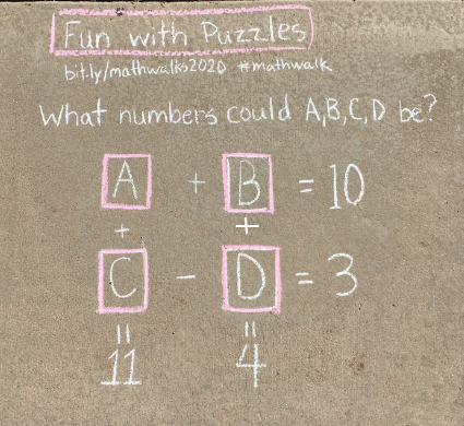 traciteacher's tweet photo. Had a blast watching people interact with this puzzle from funwithpuzzles I took on today's #mathwalk! #sandiegomath #sidewalkmath #MTBoS #iteachmath
https://t.co/ubNaNJ7GkA https://t.co/DoujRAxxC3