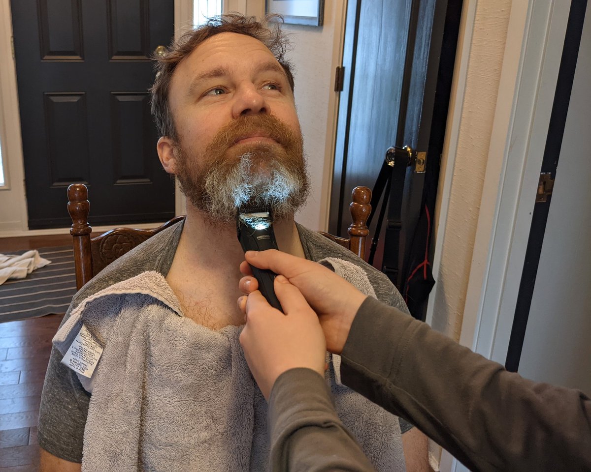 turner_kw's tweet photo. After several months of letting this beard get out of control, we have another funtastic quarantine activity. From #YukonCornelius to #MadTom. https://t.co/HLUppCtsfJ