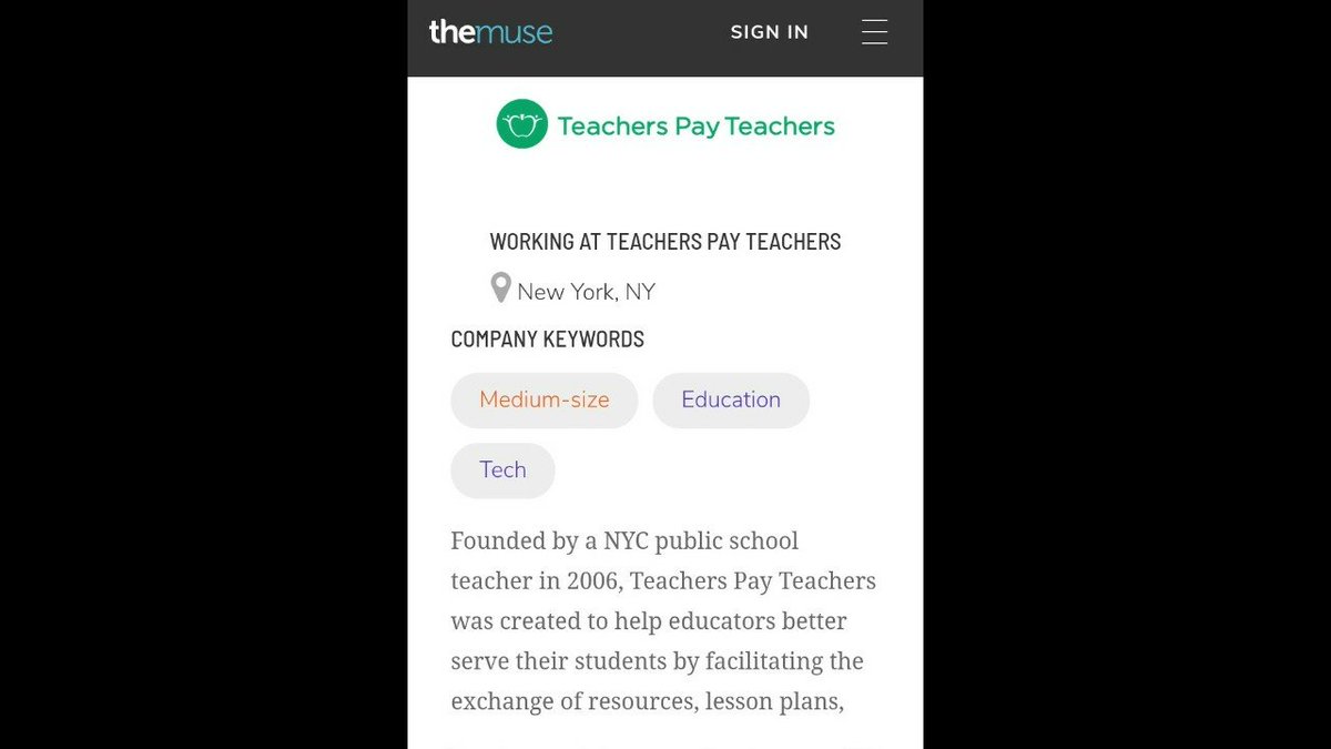 Teachers Pay Teachers led me to The Muse...Tpt funders include Tiger Global Management, True Ventures and Spectrum Equity https://twitter.com/Shorty56167141/status/1335397633150562304?s=20