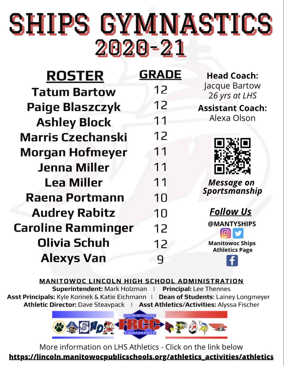 2020-2021 Lincoln Ships Gymnastics Roster
