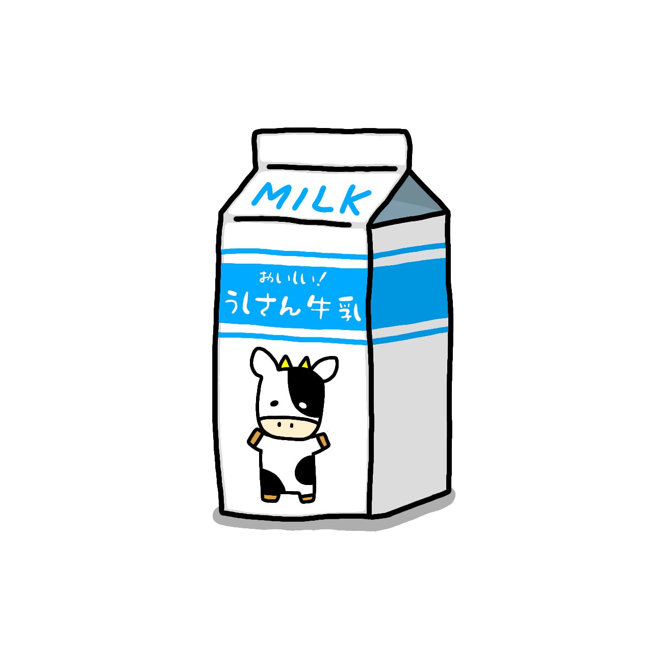 ヤマモトエミ うしさん印のおいしい牛乳 イラスト ゆるいイラスト 絵描きさんと繋がりたい T Co Jifvedzftn Twitter
