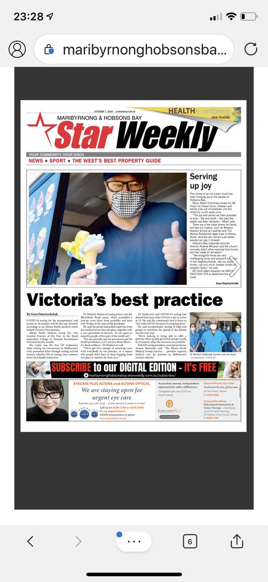 DrMukeshH's tweet photo. Thanks! It’s been a roller-coaster from Feb2020 4 .@amavictoria @FamilyGPau3025 @RACGP @eyerait58 @VictorianCHO @VACCHO_org @cohealth_au #ipcHealth @VicGovDHHS @healthgovau Visionary funding by @GregHuntMP allowed #GPRespiratoryClinic initiative to bolster the efforts nationally https://t.co/3evmdlMnBP