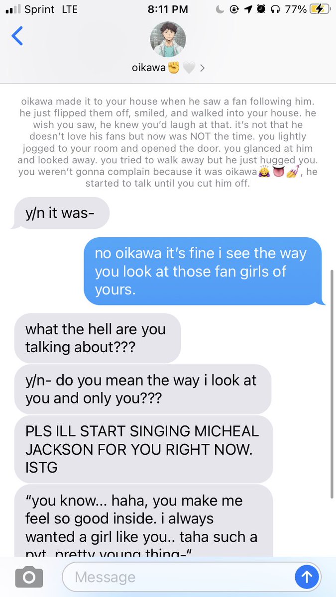 oikawa (i’m 100% sure he wouldn’t listen to micheal jackson but i love this song and i’m listening to it rn so that’s what y’all get)