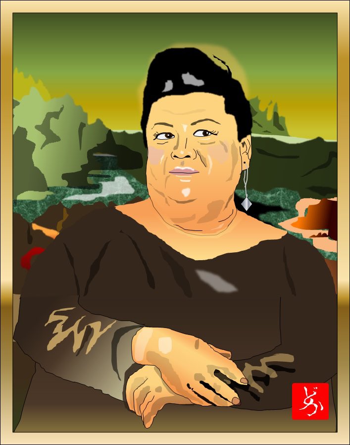 どかれふ いまさらだけどモナリザ風マツコのエクセル画の拡大版 マツコデラックス マツコ モナリザ エクセル画 イラスト