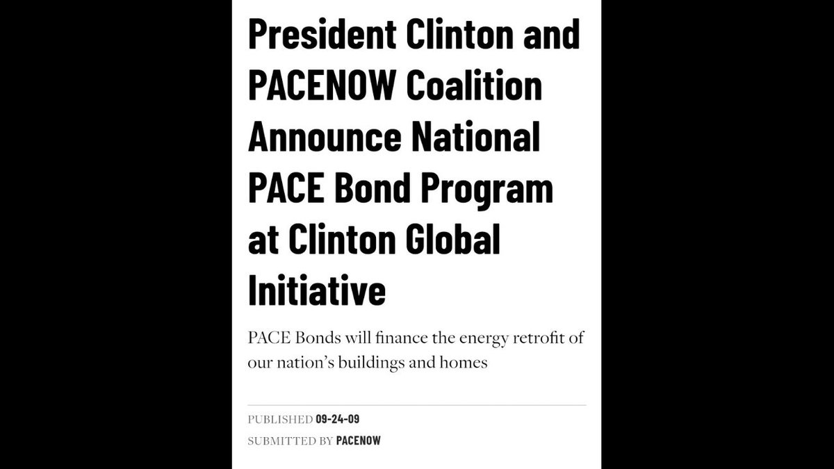 Jeff Tannenbaum was also the founder of PaceNow who partnered with the Clinton Global Initiative... https://www.csrwire.com/press_releases/27735-president-clinton-and-pacenow-coalition-announce-national-pace-bond-program-at-clinton-global-initiativeOther partners in screenshot below.