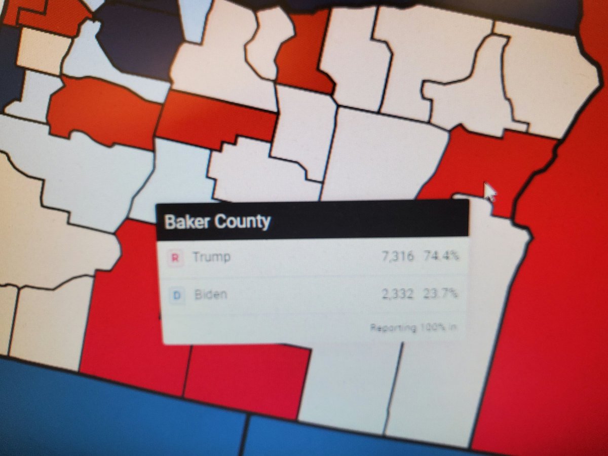 @CrossForOregon @PatrickByrne Election night when they count stopped. Baker County showed over 10000 votes for trump. Baker County elections shows 12000 votes for trump. State tallied 7000. See photos