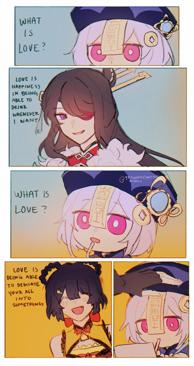 999sleepy's tweet image. A conversation between two people who have a second shot at living 🥺

#GenshinImpact #原神