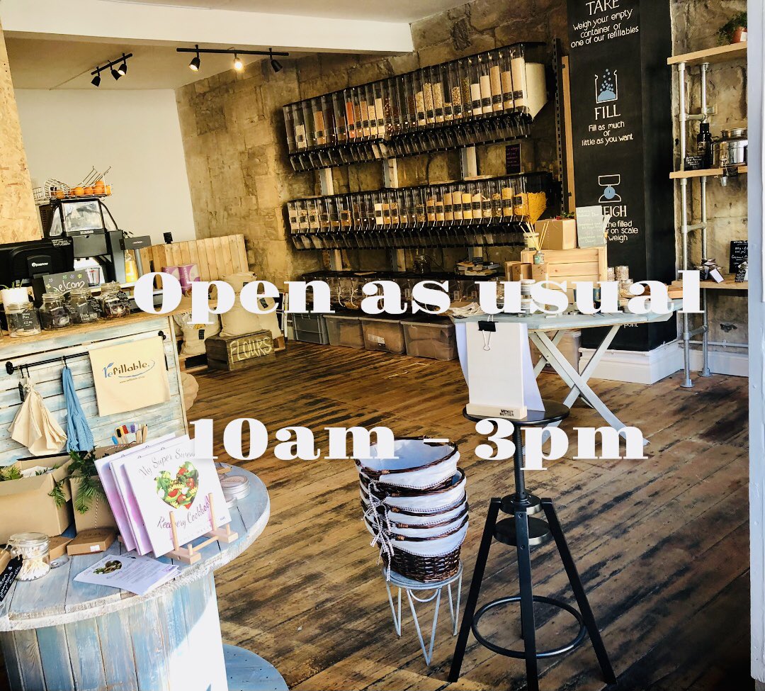 Sunday = Refillday

We are open as usual Sunday
10am - 3pm
Come for your pantry, household and fresh produce refills. 
#shoplocal #goredillable #zerowaste #zerowasteshopsbath #plasticfreeshop #bath #bathuk #londonroadbath #zerowasteliving #freshproduce