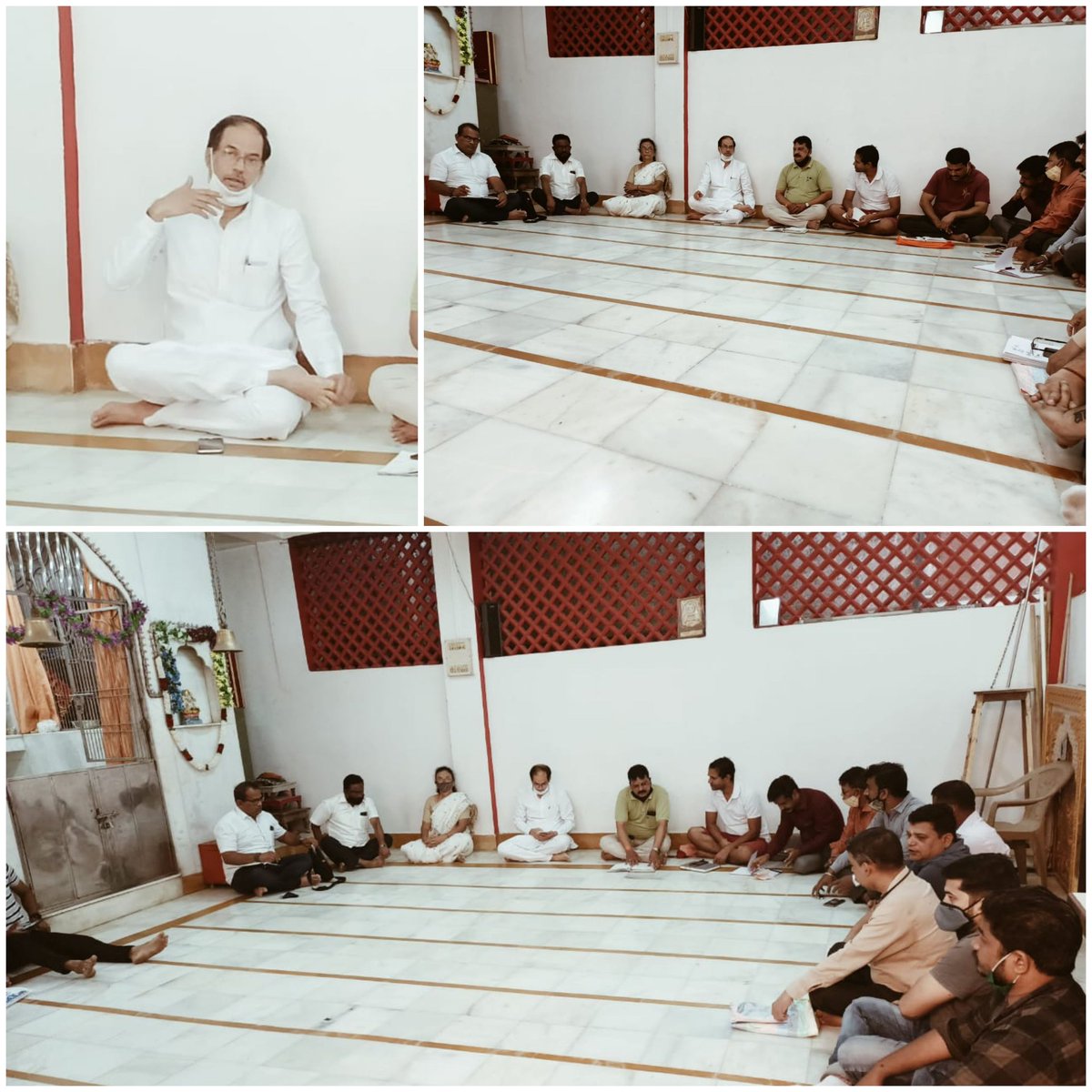 Attended and addressed meeting organised by RSS Sagar Nagar to plan to the activities of Mass Contact and Contribution Campaign regarding #RamJanmbhoomiTirthKshetra