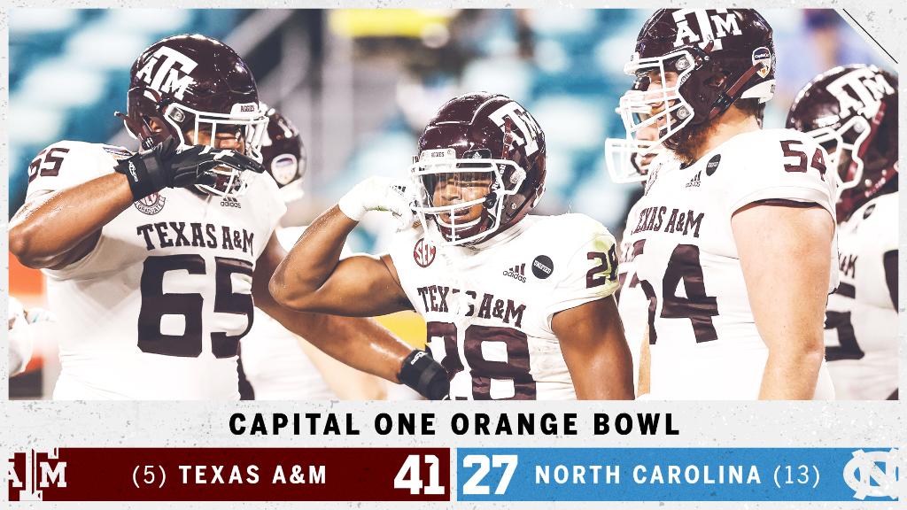 Texas A&amp;M takes the W in the Capital One Orange Bowl 🔥