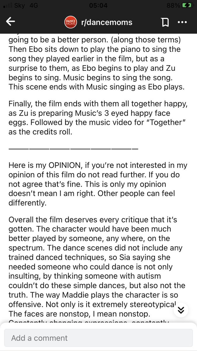(Part 2) Please do not support Sia or  #Music or anything related to it. It’s fucking ableist and garbage. Listen to actually autistic people and DO NOT SUPPORT IT.