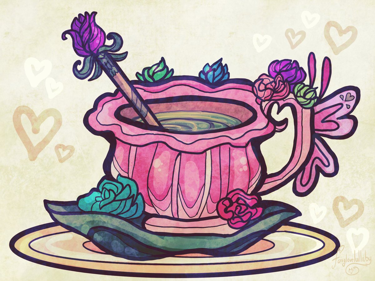 foxglovelullaby's tweet image. Tea for #365sketchchallenge #mrasketch21