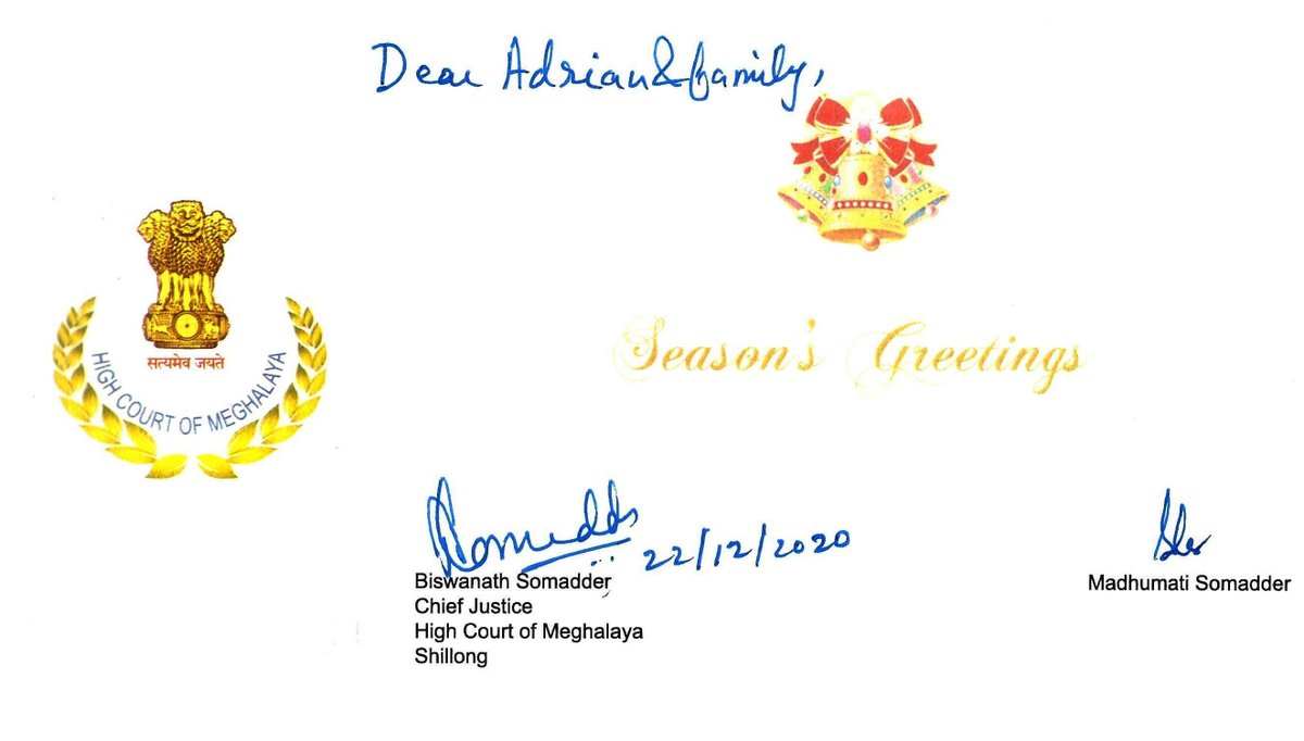 adrianjvmichael's tweet image. Honoured to be greeted by the Hon&apos;ble Chief Justice of Meghalaya.