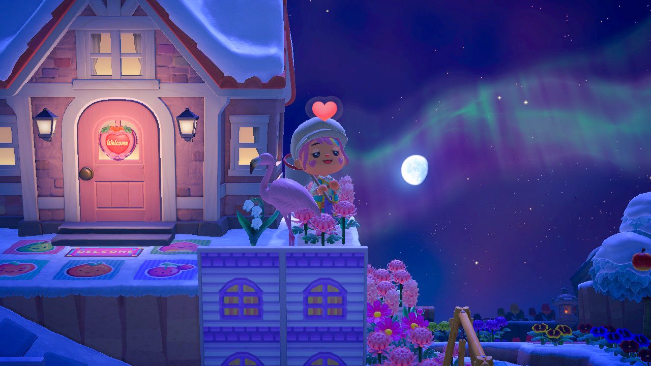 DokiBunny on Twitter "wooow these are my first northern lights on acnh
