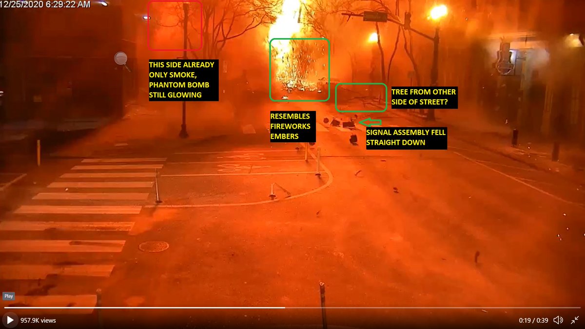 💥💥💥 DEEP STATE CAUGHT 💥💥💥

CLUMSY ATTEMPT TO HIDE AT&T UNDERGROUND BOMBING EXPOSED 👀

There were not one, not two, but

THREE SIMULTANEOUS DETONATIONS.

MNPD released a video footage from surveillance camera on Commerce. (Continued on next tweet.)