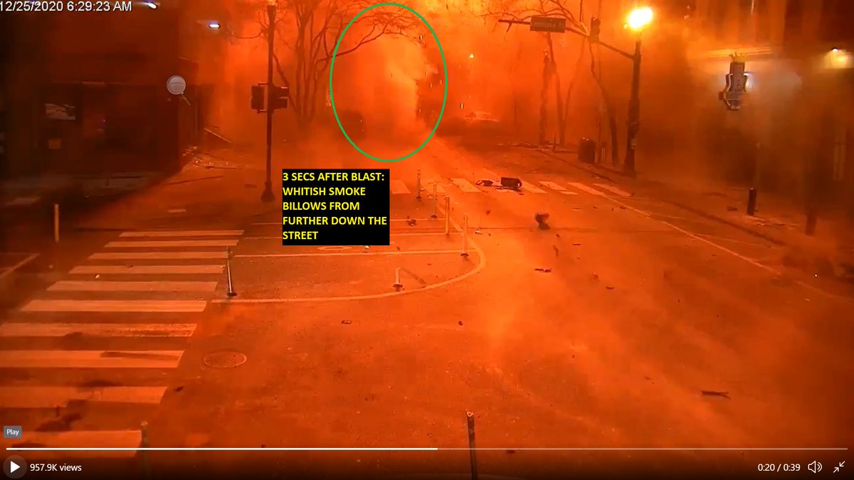 Two more screen grabs from said video:* Accounts claim Warner arrived 1:30 a.m.* He played "Downtown," blared a warning.* Nothing happened until 5:00 a.m. - Gunshots.* New warning came from Smart Street Light.* All will be explained in thread.