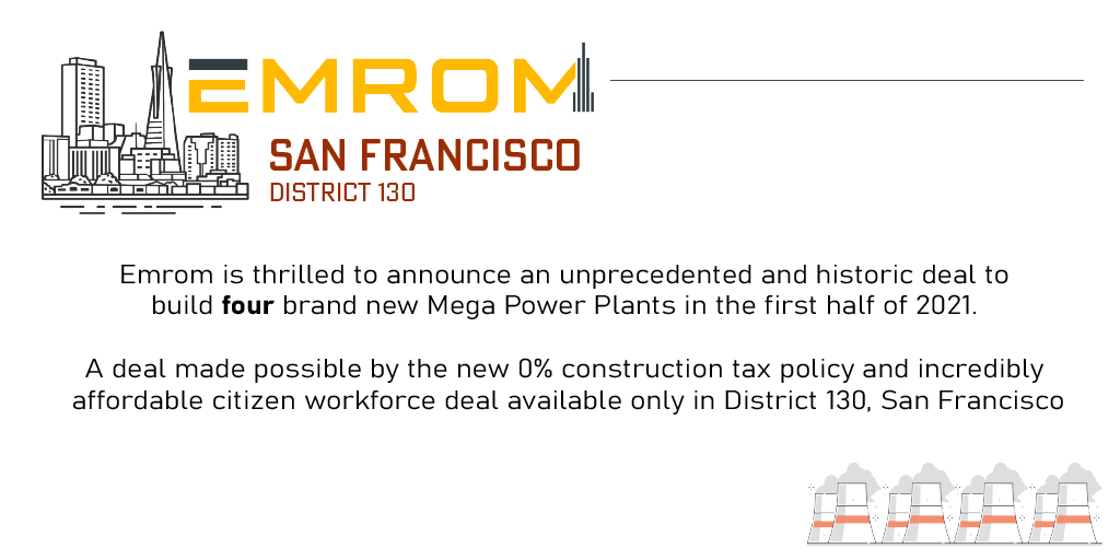 EmromCorp's tweet photo. An unprecedented and historic deal for #Emrom and #District130 @MegaCryptoPolis has been finalized!
A massive injection of capital into the local economy, as well as a revitalization of land for nearby industrial development... Made possible by an incredible developer program! https://t.co/ZTLsRkBxh0