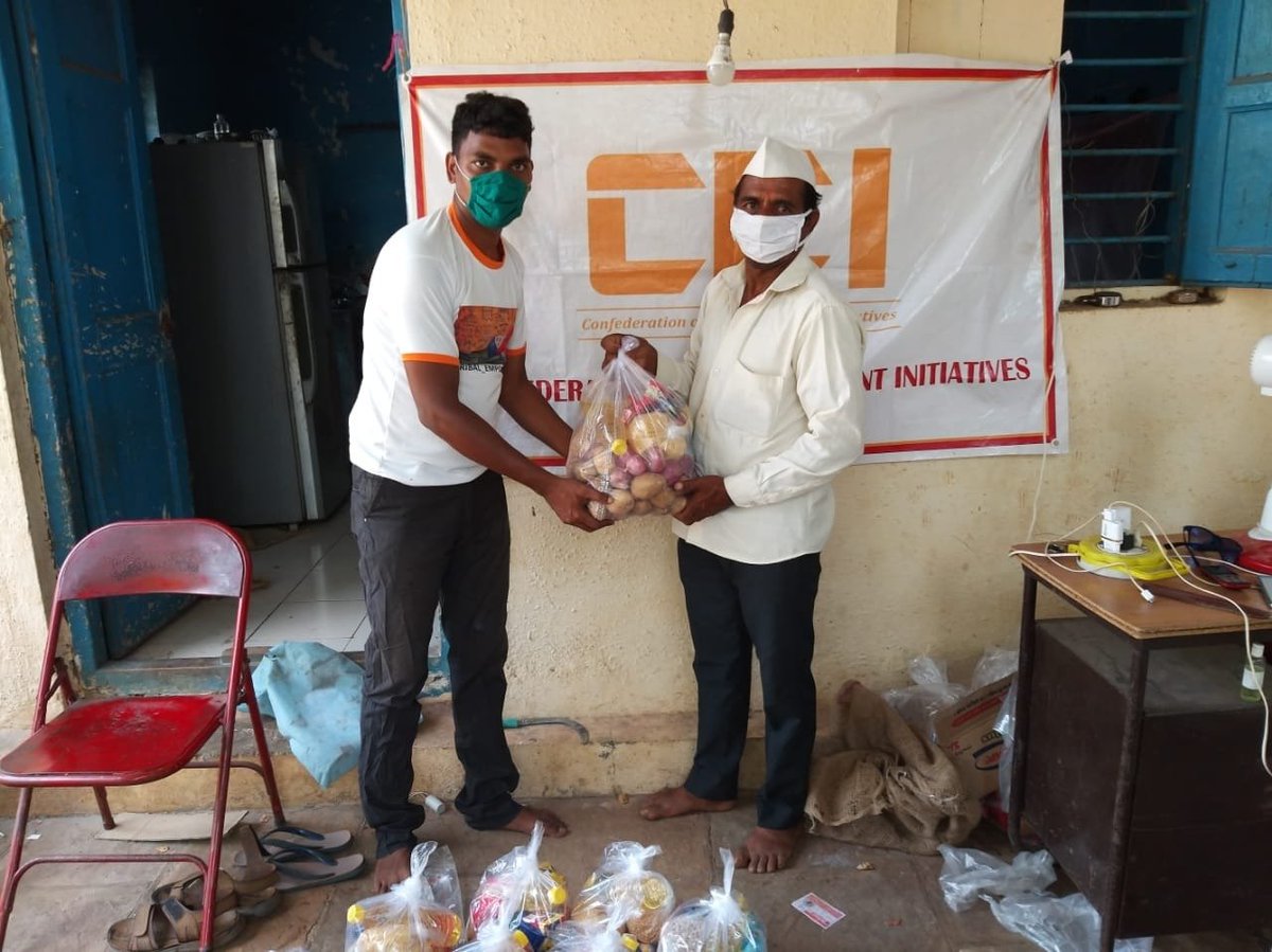 Tribal Deu ji belongs from Mulsi village which is located in in a low lying area, the tribal settlements in Mulsi village suffered heavy damage in #CycloneNisarga. @ceiempowers provided food provisions for 1 month for his family. #CEIReliefInitiative
