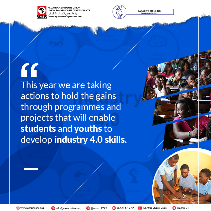 aasu_72's tweet photo. This year we are taking actions to hold the gains through programmes and projects that will enable students and youths to develop industry 4.0 skills. #AASUcapacitybuilding #AASUskillstraining @etfeuropa @SNAKENATIONCO @GlobalStuForum https://t.co/bBcTAXd2E7