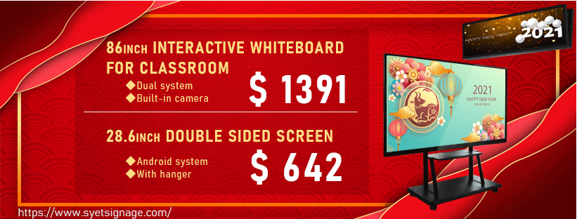 Sydigitalscreen's tweet photo. Happy new year 2021🙌🙌️🎉️🎊
Special Sale interactive whiteboard &amp; lcd screen
Read more:https://t.co/Yvnbe7tSIv
#interactivewhiteboard #lcdscreen #advertisingplayer #digitalsignage #digitaldisplay #touchsmartboard https://t.co/bcjMEzvVup