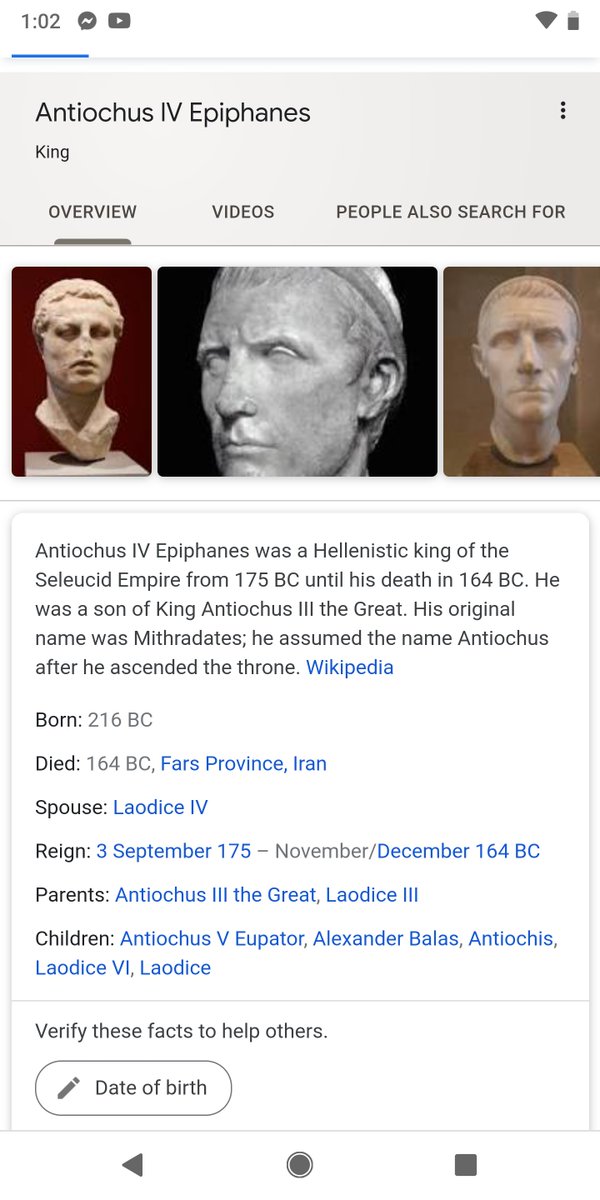 From what I understand this was in the time period of the Maccabean Revolt aka jewish revolt under Antiochus Ephiphanie's rule...Antiochus defiled the Holy Temple by having a statue of Zeus Olympus erected in the temple (abomination of desolation).