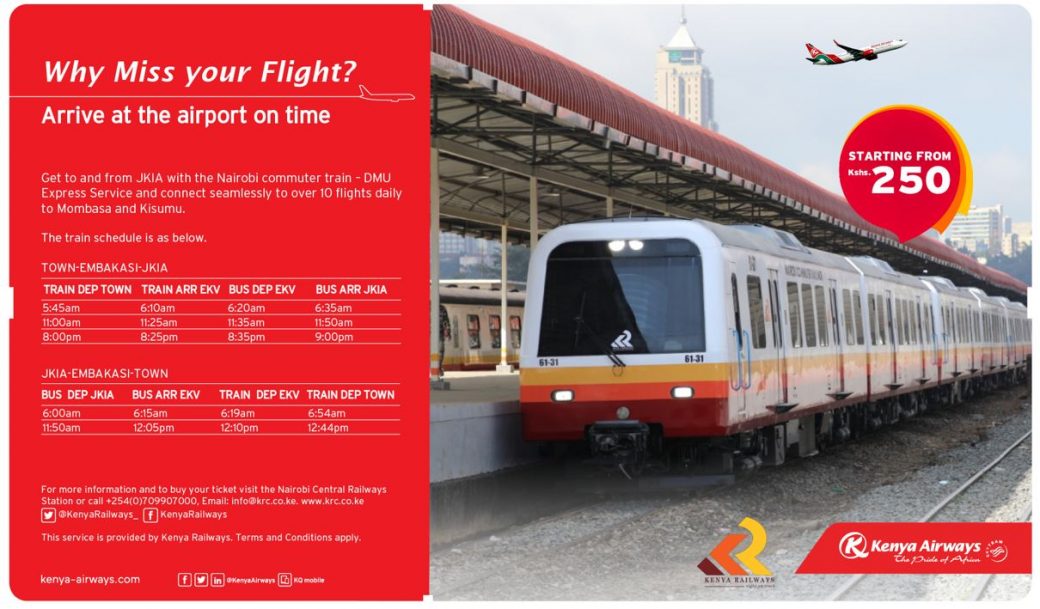 AdamMaina_'s tweet photo. You can now get to and from Jomo Kenyatta International Airport with the Nairobi commuter train – DMU Express Service and connect seamlessly to over 10 flights daily to Mombasa and Kisumu.

#MagicalKenya | #MtembeziTribe https://t.co/RSMjGH1kC4