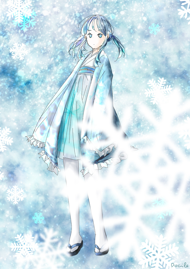 Docile オリジナル イラスト 女の子 雪 雪の結晶 和風 冬 リメイク ツインテール Ibispaintx 以前落書きで描いたものをちょっと綺麗にして塗ってみました T Co 9hvawlirnf T Co 0ssfq9g7td Twitter