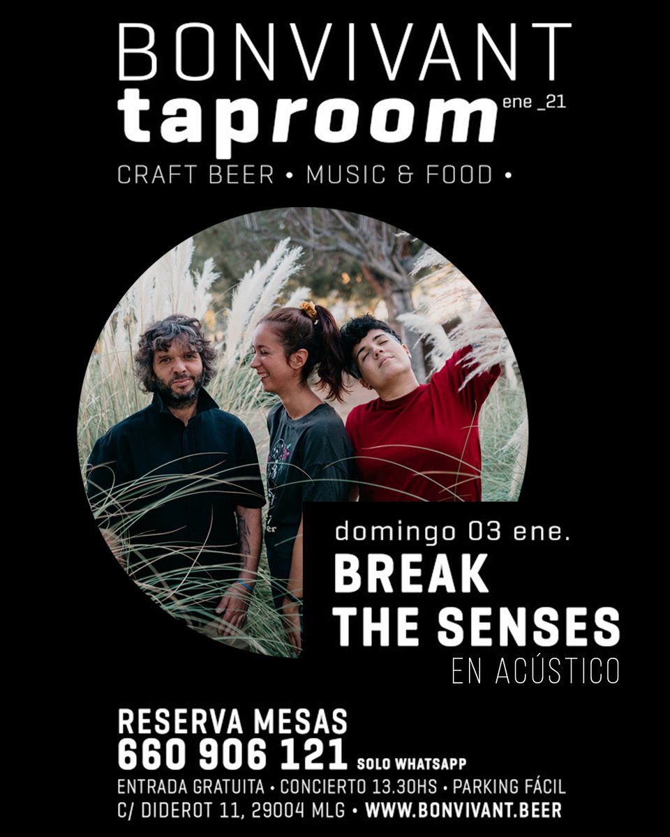 Break the Senses (@breakthesenses) on Twitter photo ✨ Nos vemos este medio día en <a href="/BonvivantBeer/">Bonvivant Beer</a>, #Malaga. Estaremos Pris y Emy en formato acústico ❤️ , así que si si os apetece venir os recomendamos reservar por el tema del control de aforo 🥰
<a href="/MizakeProd/">MizakeProd</a>
#RockEnFemenino ✨ Nos vemos este medio día en <a href="/BonvivantBeer/">Bonvivant Beer</a>, #Malaga. Estaremos Pris y Emy en formato acústico ❤️ , así que si si os apetece venir os recomendamos reservar por el tema del control de aforo 🥰
<a href="/MizakeProd/">MizakeProd</a>
#RockEnFemenino