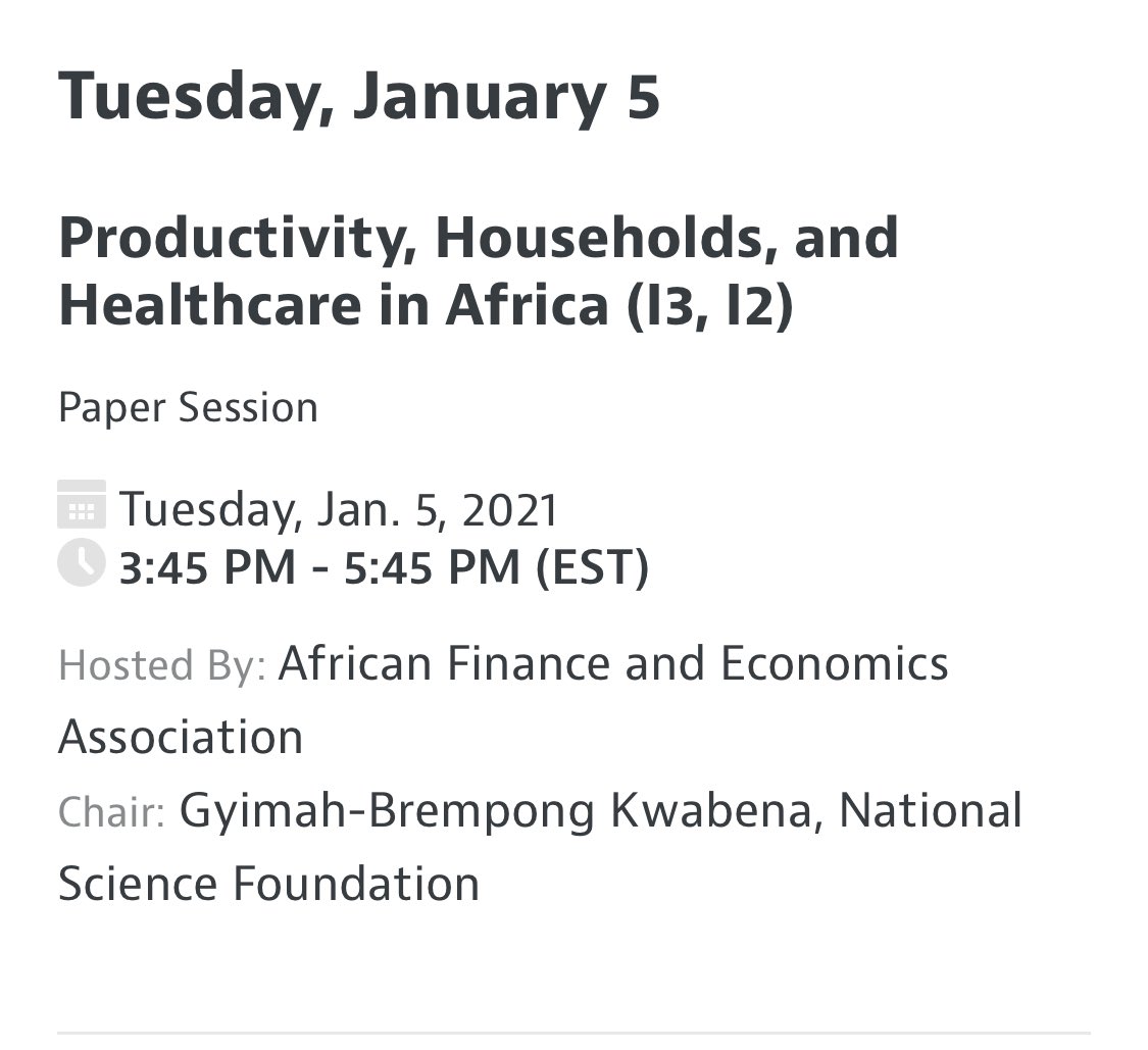 AFrican Economic Association (AfEA) (@afeaafrican) on Twitter photo African Finance and Economics Association (<a href="/AfeaAfrican/">AFrican Economic Association (AfEA)</a>) is pleased to present the complete list of its Sessions and Events for the #ASSA2021 #AEA Virtual Conference. <a href="/AfDB_Group/">African Development Bank Group</a> <a href="/caecerczim/">Jacaranda Culture And Media Corporation</a> <a href="/wef/">World Economic Forum</a> <a href="/_AfricanUnion/">African Union</a> <a href="/GovernmentZA/">South African Government</a> African Finance and Economics Association (<a href="/AfeaAfrican/">AFrican Economic Association (AfEA)</a>) is pleased to present the complete list of its Sessions and Events for the #ASSA2021 #AEA Virtual Conference. <a href="/AfDB_Group/">African Development Bank Group</a> <a href="/caecerczim/">Jacaranda Culture And Media Corporation</a> <a href="/wef/">World Economic Forum</a> <a href="/_AfricanUnion/">African Union</a> <a href="/GovernmentZA/">South African Government</a>