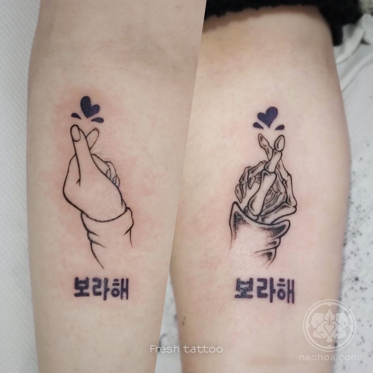 Any #BTSfans here? I felt so old when a Korean friend explained what this symbol meant and where it was from. 🤣🙈

#BTS #kpop #heart #ipurpleyou #matchingtattoos #cardiff #cardifftattoo ##tattoocardiff #comiccon #wales #femaletattooartist