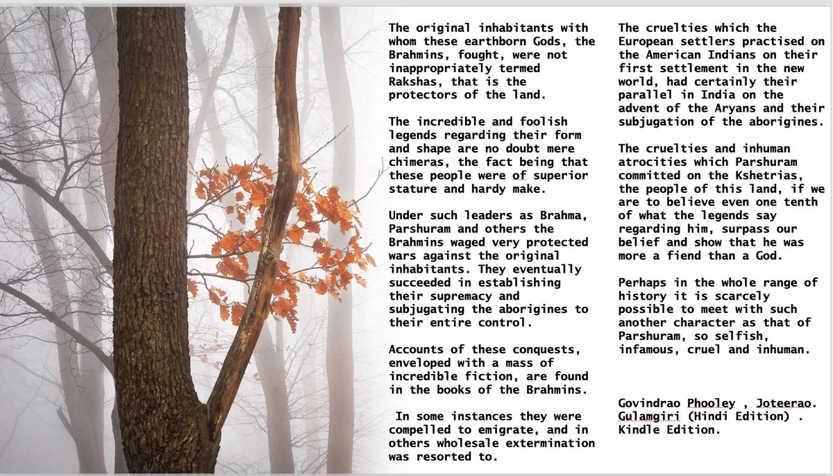 His best known works is collection of essays collected in book form called “Gulamgiri.” The essays are in old Marathi but translations into Hindi & English are available.I am going 2 give U 5 slides that extracted out the foreword that Phule wrote to his essays in Gulamgiri.