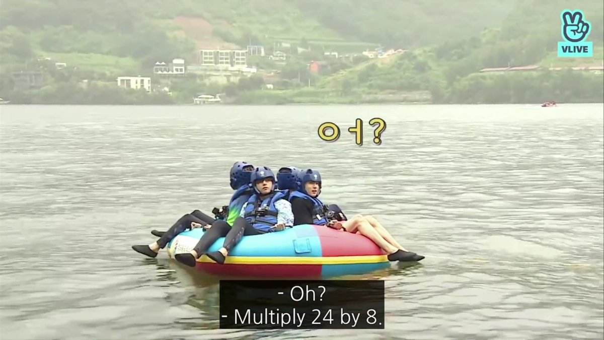 this is a very simple instance but some people have trouble with doing mental math especially in an uncomfortable scenario (they’re literally on water) and here’s him doing it whilst the others have already given up