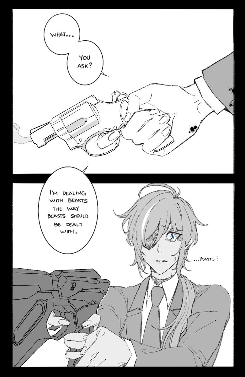 Psycho-Pass AU in before Diluc gets demoted to the position of enforcer after killing his father's murderer.
#ディルガイ #LucKae 