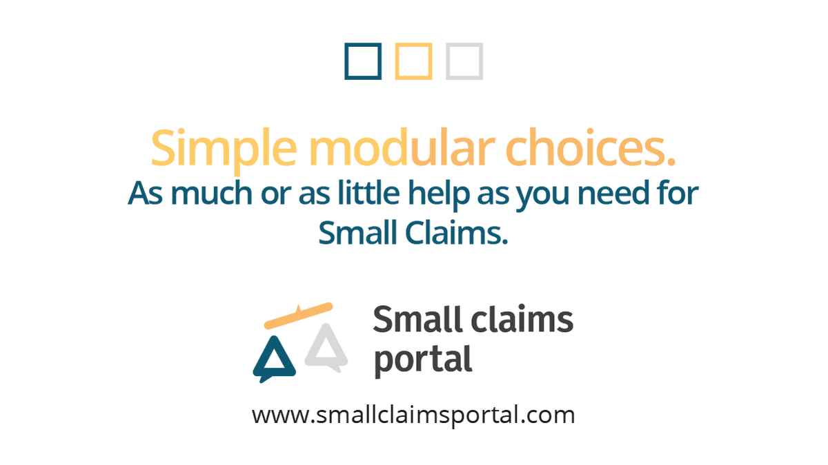 PortalClaims's tweet photo. Simple modular choices. 
Fixed fee legal representation to guide you through the litigation process. 
No surprises.
We're here to make litigation simpler, less expensive &amp; less scary for millions of businesses and consumers.
Visit: https://t.co/ZjBvmRWajE
Follow: @PortalClaims https://t.co/prUhwr2rM9