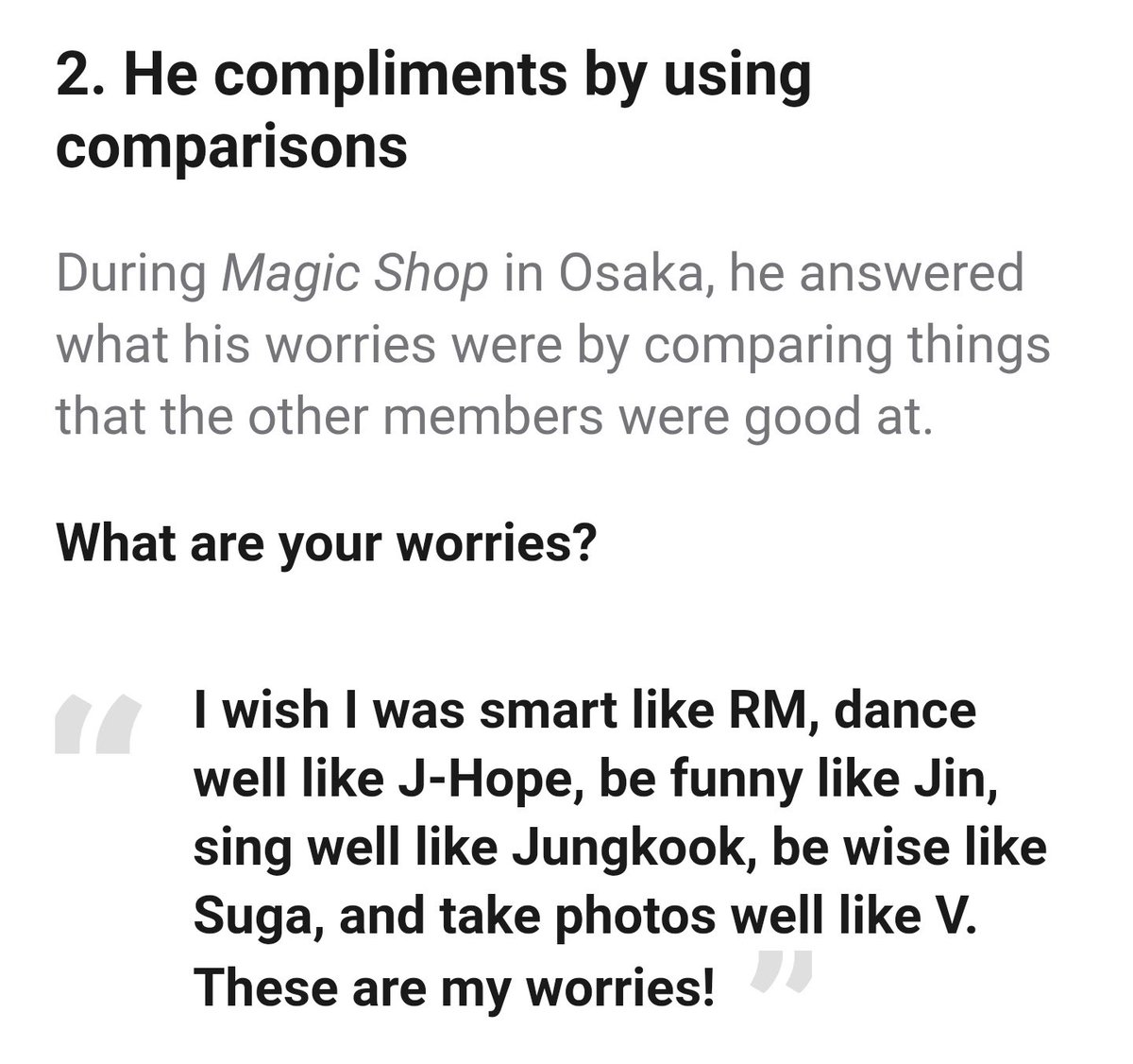 he is comfort and love personified